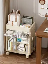 移動可能な本収納ワゴン【多層・学生用・デスク下収納】