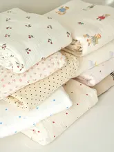 ウサギ柄ドットデザインのダブルレイヤーシワ加工カバー【シンプル可愛い・裸寝対応・ホワイト】