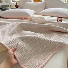 清新なデザインのコットン布団カバー【防滑・綿花キルティング・和室用】（セットアップ対応）