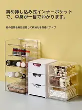 洗面器用コスメ収納ボックス【デスク整理用・化粧品・口紅置き場】