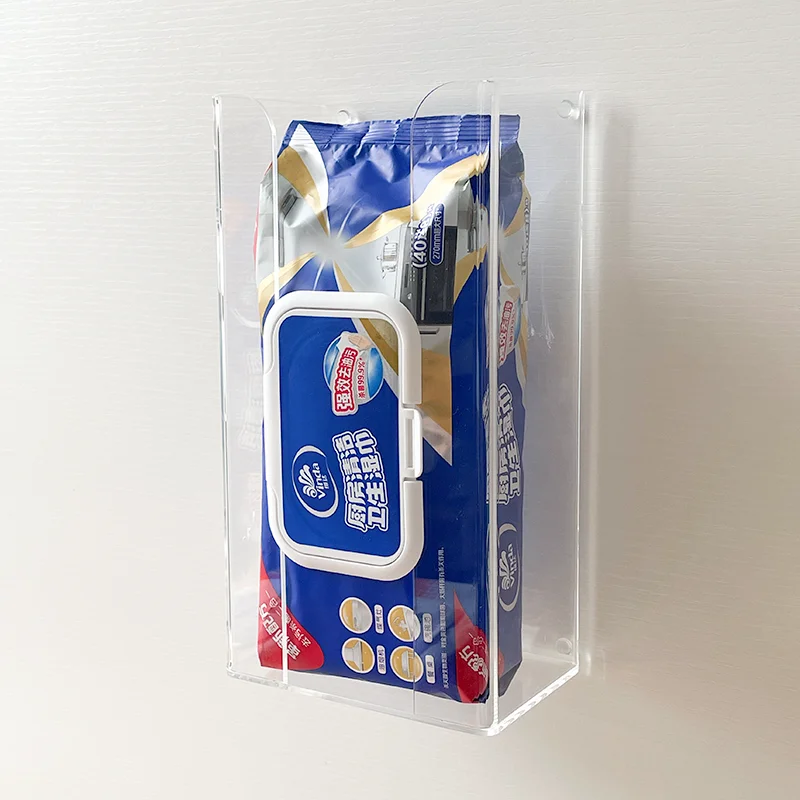 キッチン用ウェットティッシュ収納ボックス【壁掛け式・穴あけ不要】