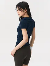 MITAOGIRL スポーツウェア レディース 半袖 ポロネック ランニング フィットネス トレーニング バドミントン テニス ヨガ 夏