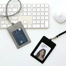 高級ストラップ付きIDカードケース【多色展開・交通ICカード対応】