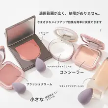 ミニメイクスポンジ 15個入り ウェット&ドライ ふんわり ピンポイントカバー コンシーラー チーク ハイライト 部分メイク