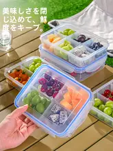 アウトドア用フルーツ保存ボックス【食品グレード・仕切り付き・密封タイプ・冷蔵保存対応】（セットアップ対応）