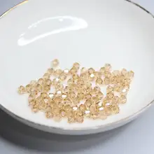 DIY用 菱形尖珠の人工水晶散珠ネックレス【香槟色・ファッションアクセサリー】