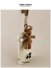 抱きつくデザインのクマのぬいぐるみ キーホルダー【高級感のあるプレゼント用】