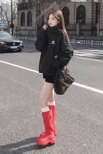 Camel 高性能 長筒防水ブーツ【赤・アウトドア用・防滑】