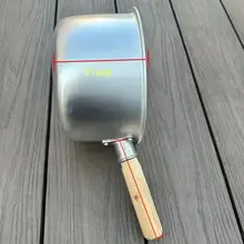 深型アルミ鍋【木製ハンドル・アルミ製スプーン付き・麻辣湯用・一体成型タイプ】