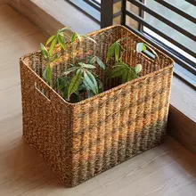 ナチュラルなデザインの収納バスケット【多用途・キッチンやバスルームに最適・整理整頓】（セットアップ対応）