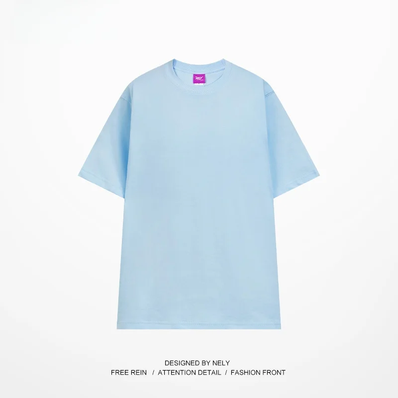 極上の柔らかさの白鹅绒コットンTシャツ：男女兼用の夏用フィットスタイル