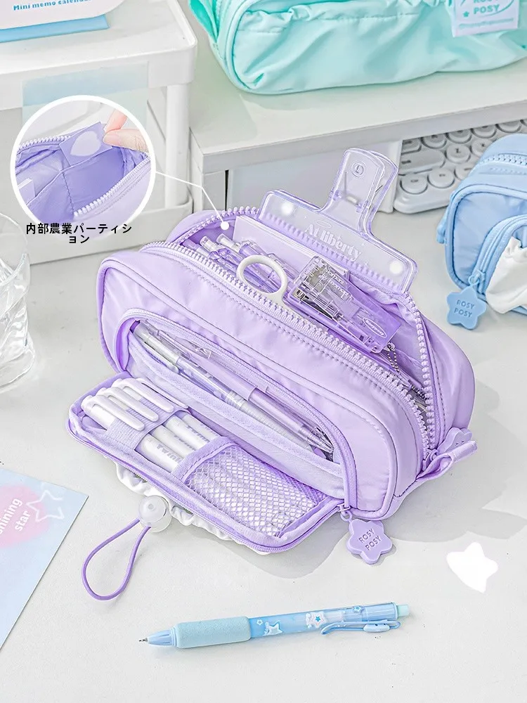 シンプルなデザインの筆箱【学生・女の子向け・ドローストリングタイプ】：平成 懐かしい 筆箱 と おしゃれな筆箱 のバランスを実証