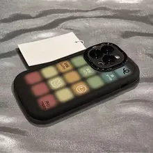 スマホケース iPhone15pro max 対応 ソフトケース 衝撃吸収 シリコン カラフルチェック