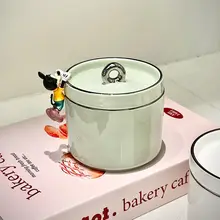 高級感あふれる陶器製調味料入れ【蓋付き・キッチン収納用】