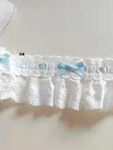 リボン付きレースフリル装飾【DIY・ロリータスタイル・裾と袖口用】