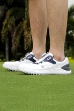pgm ゴルフシューズ メンズ スパイク ダイヤル式 防水 ワイドフィット 滑りにくい 秋「PGA」