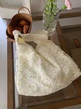 夏にぴったりな大容量トートバッグ【透け感のあるレース・ワンショルダー・通勤用】（セットアップ対応）