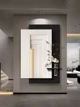 高級感あふれる立体的な玄関用装飾画【モノクロ・抽象デザイン・廊下やリビングに最適】