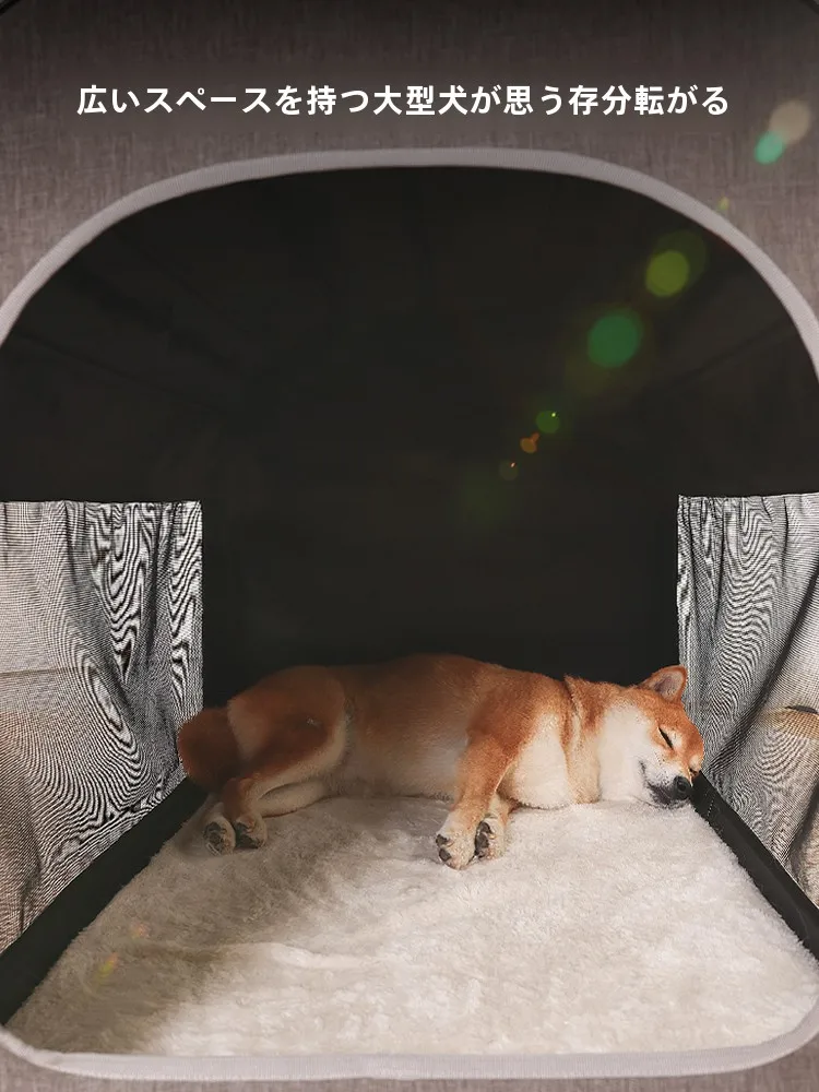中大型犬用洗えるペットベッド：四季通用の保温性能と多様な使用シーン