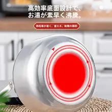 特厚アルミ製アウトドアティーポット【昔ながらの湯沸かし・家庭用・厚底】