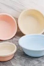 大きなプラスチック製洗面器【厚手・洗濯や洗顔に最適】