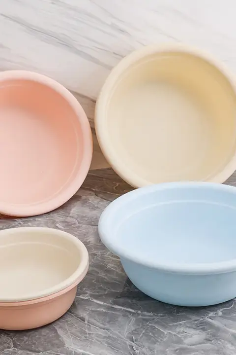 大きなプラスチック製洗面器【厚手・洗濯や洗顔に最適】