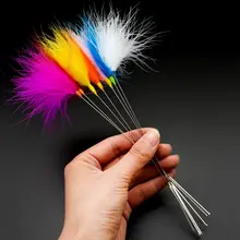 カラフルな耳かき【白鹅绒・銀針デザイン・芙蓉毛】