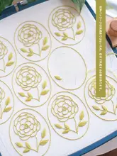 手作りDIY ヴィンテージ花刺繍トートバッグ【肩掛け・キャンバス素材】（セットアップ対応）