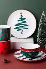 北欧デザインのクリスマスシリーズ食器セット【装飾用皿・ボウル・カップ・プレート・ギフトにも最適】（セットアップ対応）