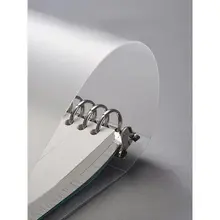 A4対応 ホワイトリング活用ノート【穴あけ不要・コルネタイプ・横罫・空白ページ】