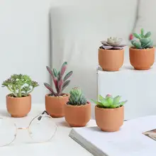 リアルな多肉植物風の造花鉢植え【クリエイティブデザイン・デスクトップ・リビングルーム装飾】