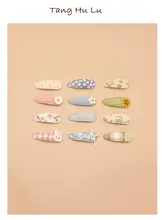 髪に優しいベビー用サイドヘアクリップ【布製・子供用・ヘアアクセサリー】
