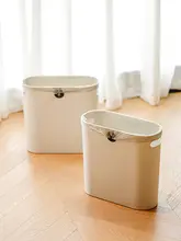 超薄型スリムゴミ箱【壁掛け式・トイレ用・スリムデザイン】