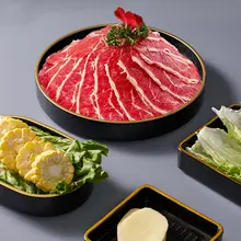 火鍋用プラスチック焼肉プレート【四角形・バーベキュー・日本料理・韓国料理にも最適】