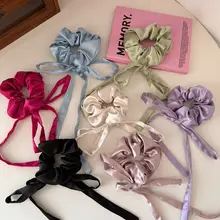韓国風リボン付きサテンヘアゴム【バレエスタイル・多用途】