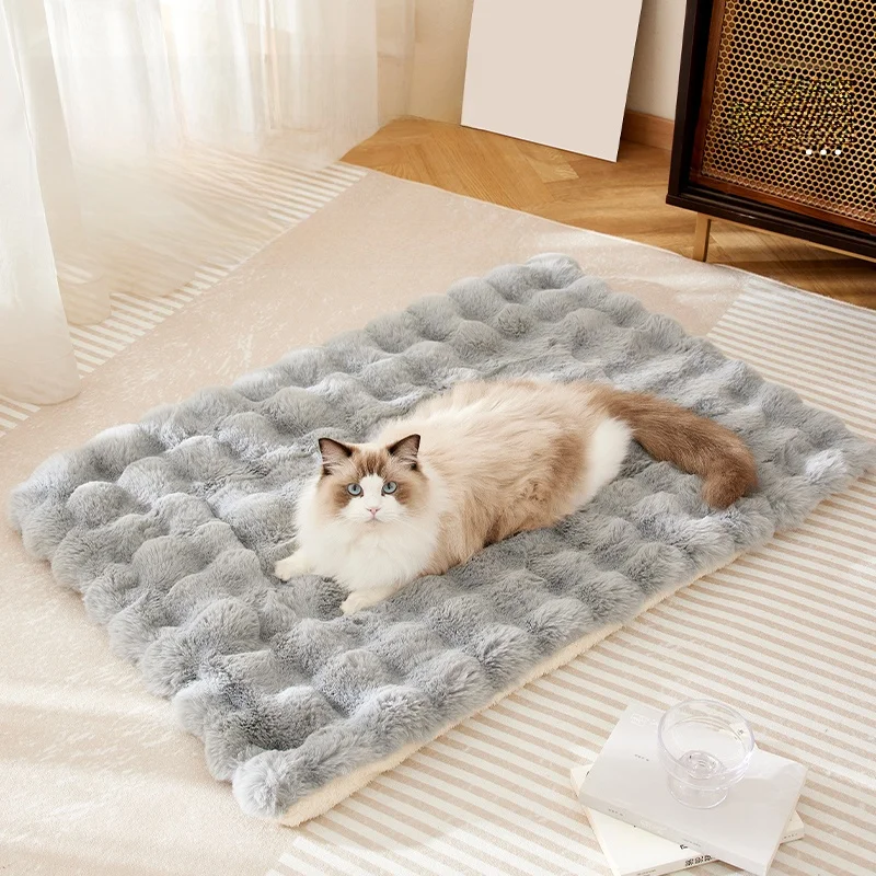 暖かい冬用ペットベッドマット：猫・犬用の5層構造で快適な睡眠を実現