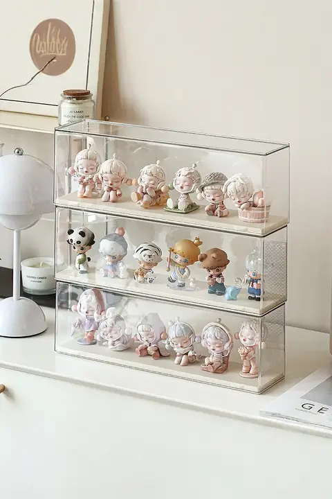 透明アクリル製コレクション展示ラック【ボックス型・フィギュア用・壁掛け対応】