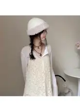 レトロレース中長ワンピース【ユニークデザイン・重ね着対応】