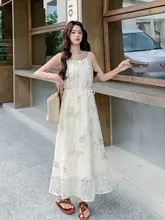 ボヘミアンスタイルのウエストシェイプノースリーブワンピース【夏用・エレガント・ロング丈】（セットアップ対応）