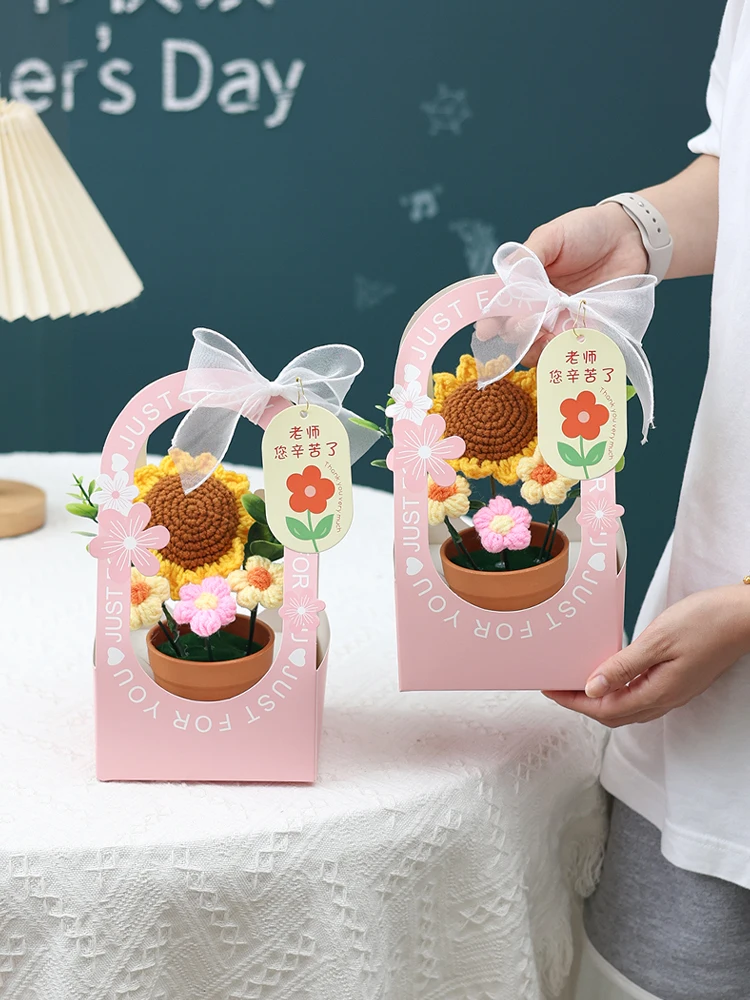 手作り編みのひまわりブーケ：春誕生日プレゼントとしての実用性とシーン別評価