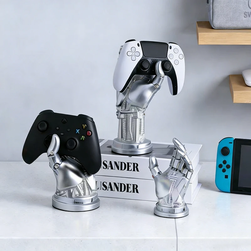 ゲームコントローラースタンド：クリエイティブな機械式デザインで収納とデスク装飾を実現
