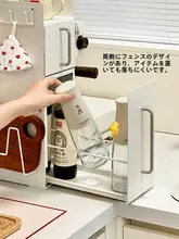 引き出し式調味料収納ラック【防塵・キッチン用・スリムデザイン・多機能】