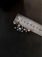 独特で優雅な気品！天然珍珠とzirconビーズの鈴蘭タッセルブローチ