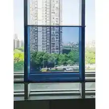 自動リバウンド バルコニー用日除けカーテン【穴あけ不要・プライバシー保護・遮光・伸縮式】