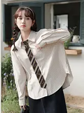 気質ストライプ シャツ 女性用 春秋 2025年新作