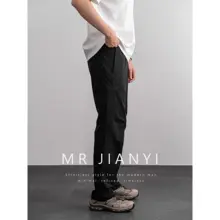 夏季アウトドア用ストレートパンツ【軽量・通気性・伸縮性・男性用】