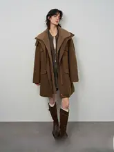 美しいデザインのパーカーコート【ウールライナー・冬用・ファー付き】