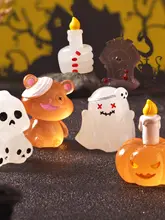 かぼちゃ 置物 蓄光 ミニフィギュア ハロウィン 車内デコ インテリア 「JOJO'S L.PD.swiftly.」