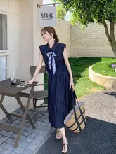 セットアップ 2点セット レディース デニム スカート ワーク風 スカーフ付き ネイビー クール きれいめ 上品 初夏