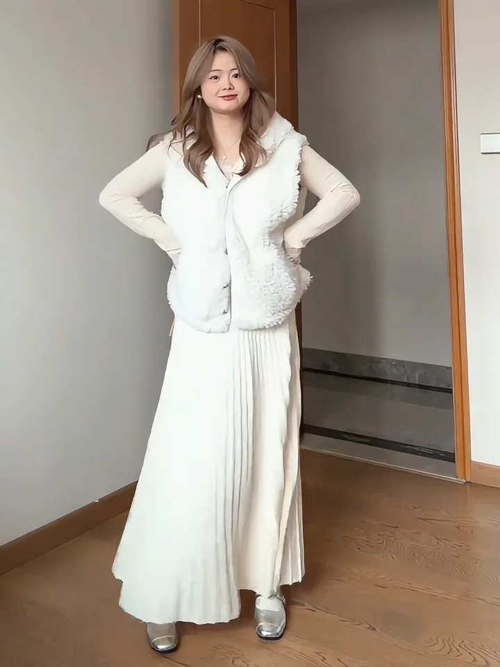 春季新作 ハイウエストプリーツスカート【大きいサイズ・中長丈・カジュアル】